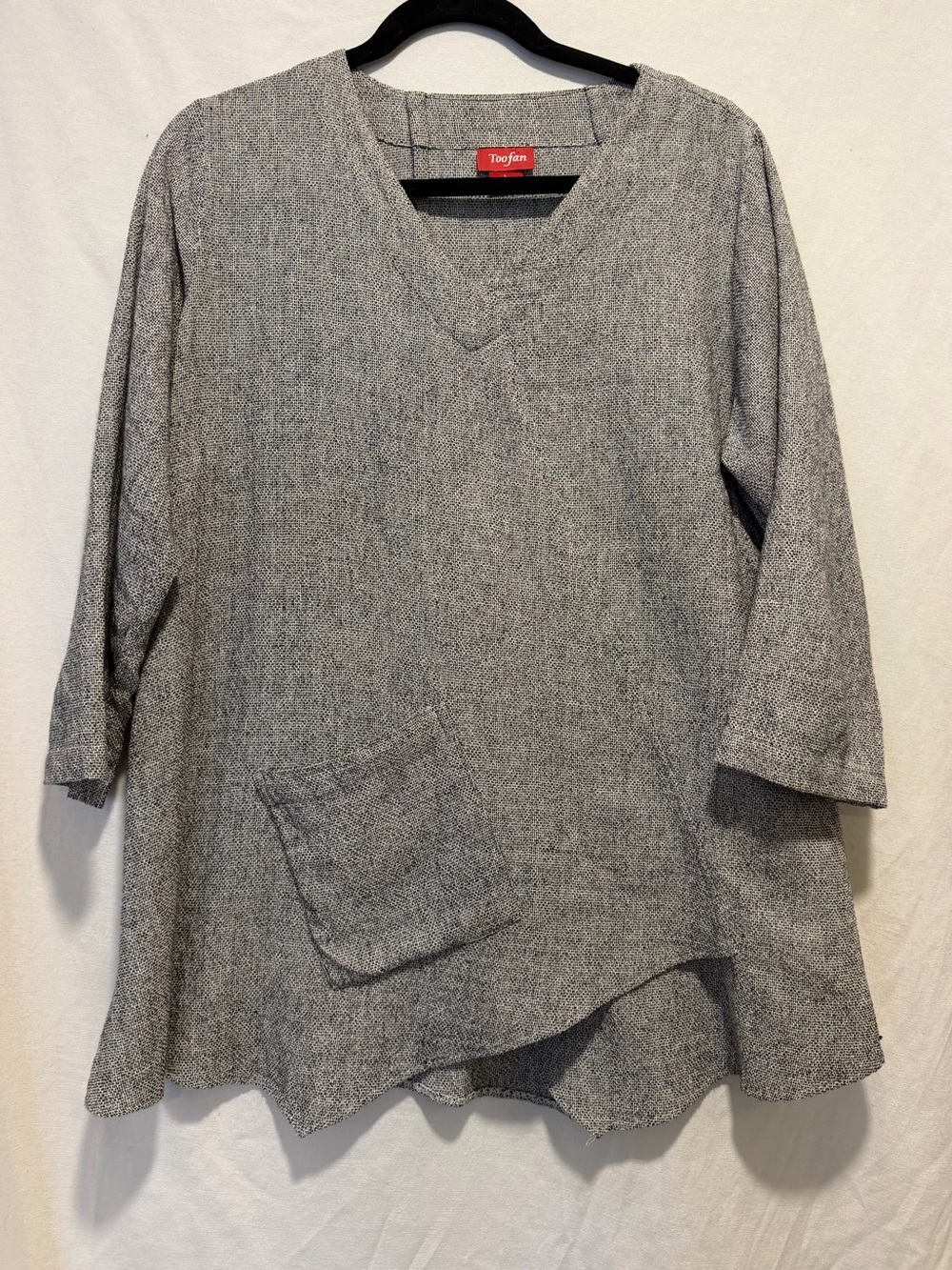 Lagenlook Artsy, 100% Cotton Asymmetrical Tunic Top